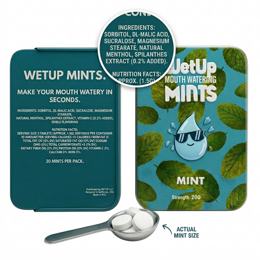WetUp Mints - Mouth Drooling Mints (3 Packs)
